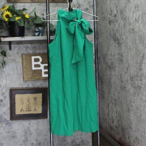 Vince Camuto Womens Crepe Bow Neck Shift Dress VC0M3404-396 Kelly Green 8